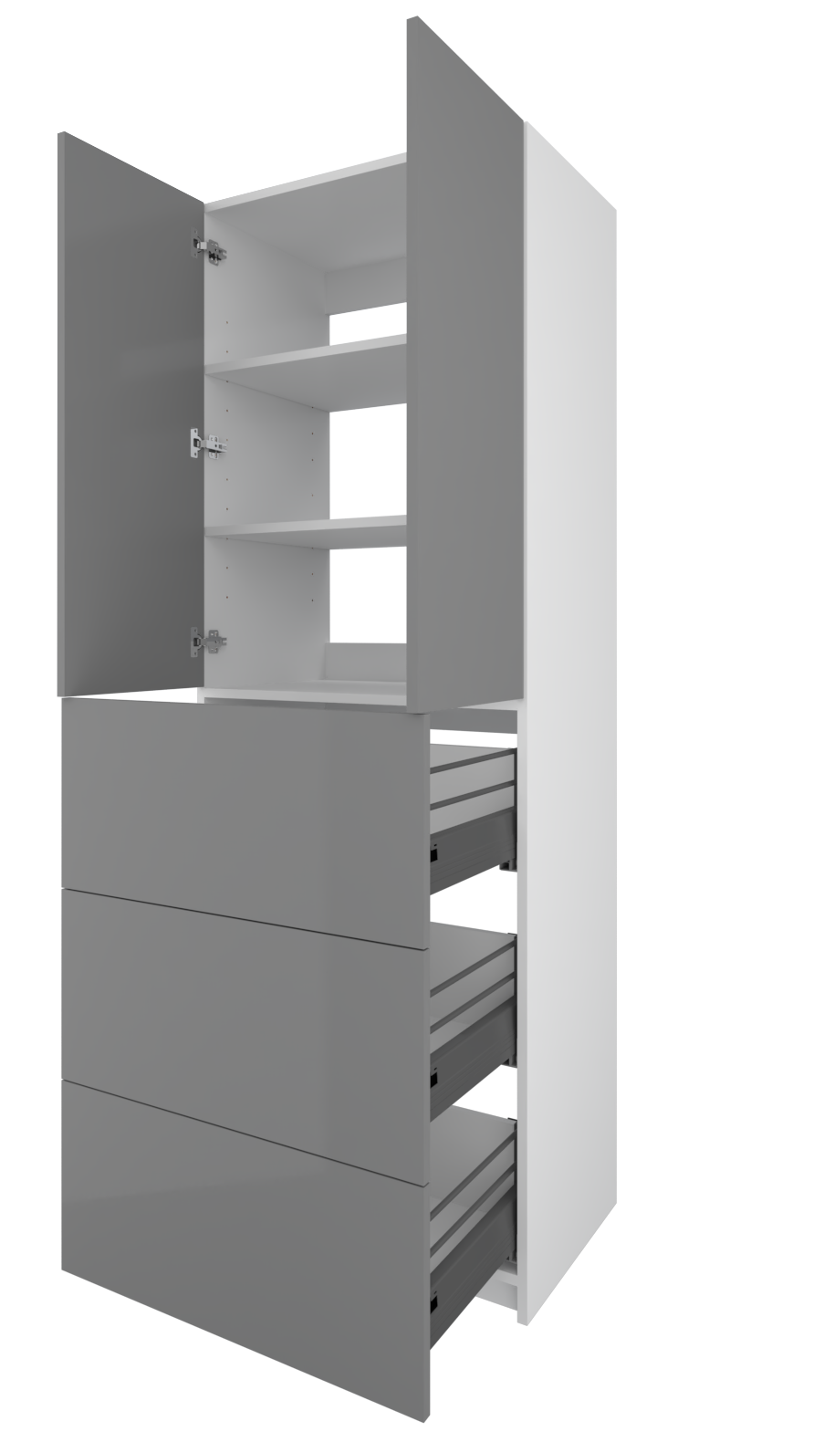 (3) Drawer + (2) Door With Adjustable Shelving Closet Systems